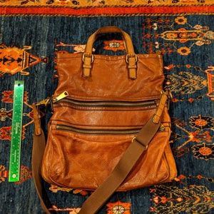 Brown Leather Fossil Satchel